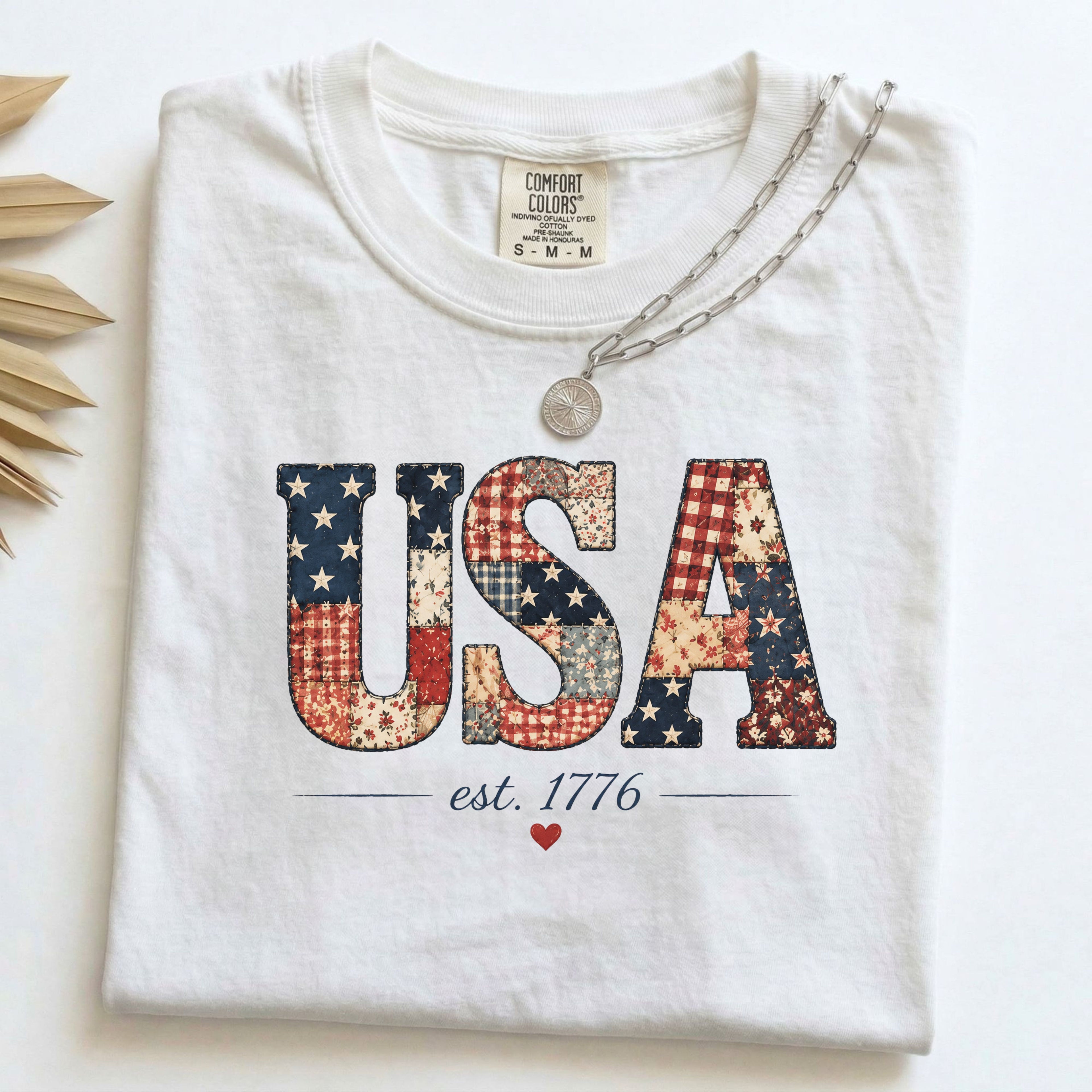 Comfort Colors  USA est. 1776 Vintage Flag Graphic