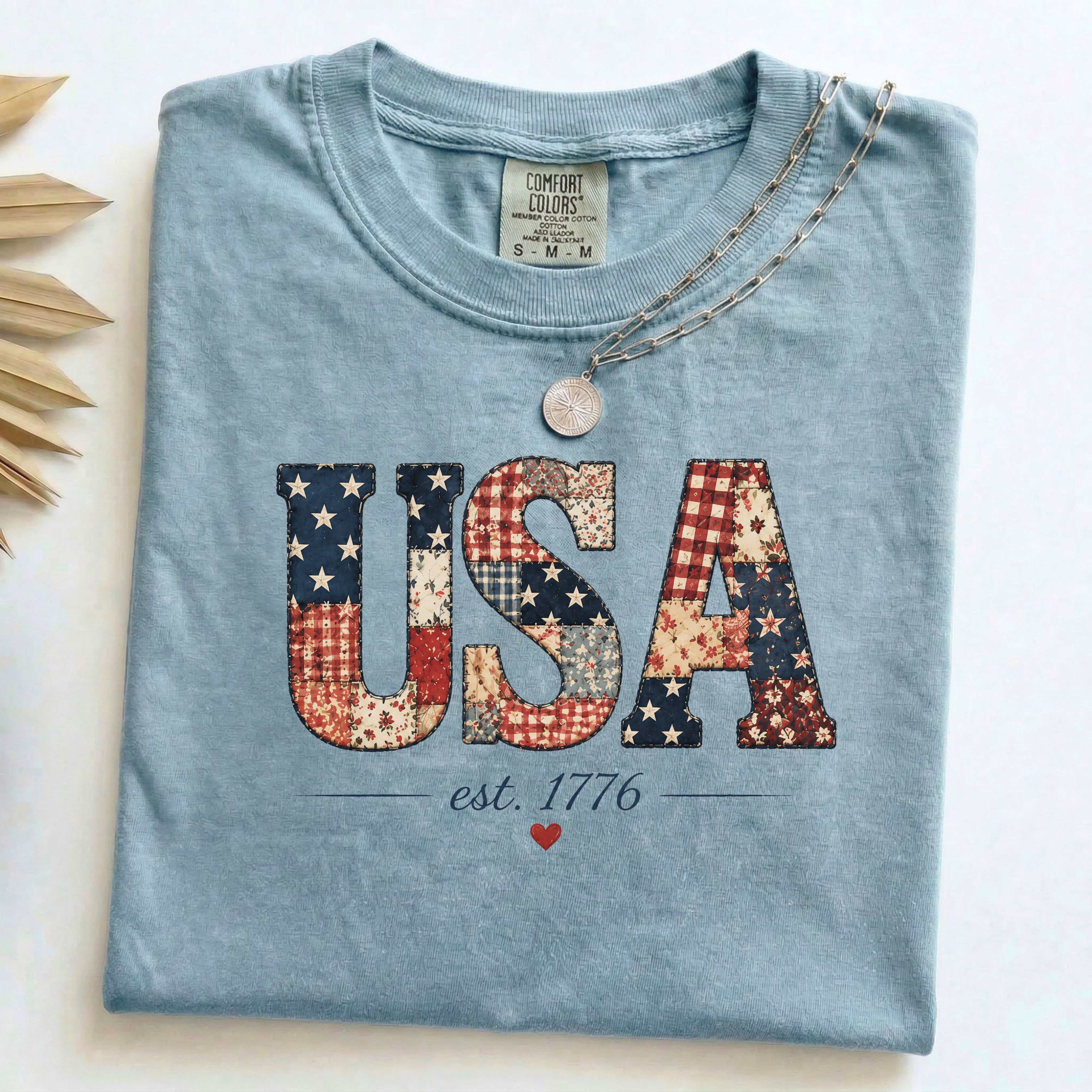 Comfort Colors  USA est. 1776 Vintage Flag Graphic