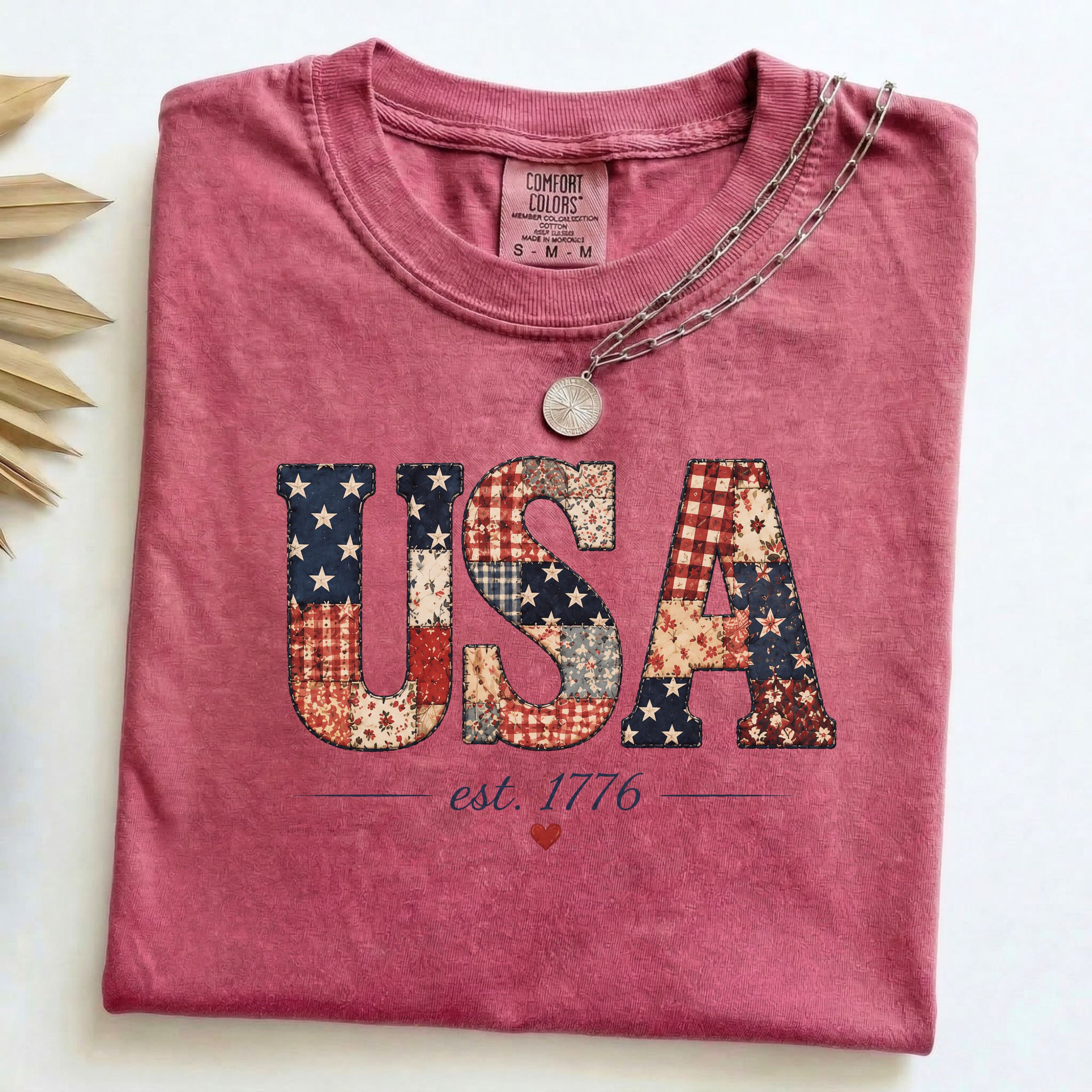 Comfort Colors  USA est. 1776 Vintage Flag Graphic