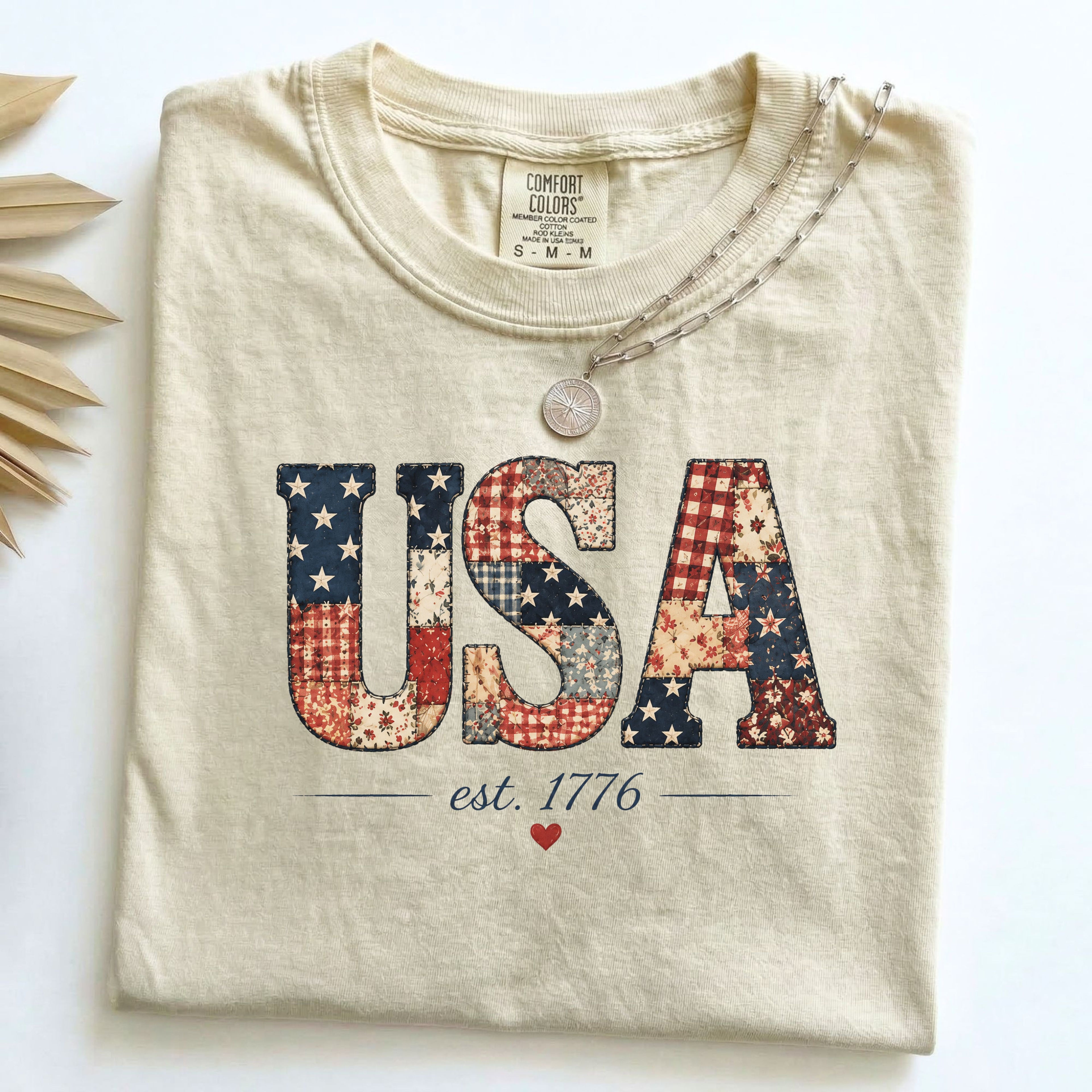 Comfort Colors  USA est. 1776 Vintage Flag Graphic