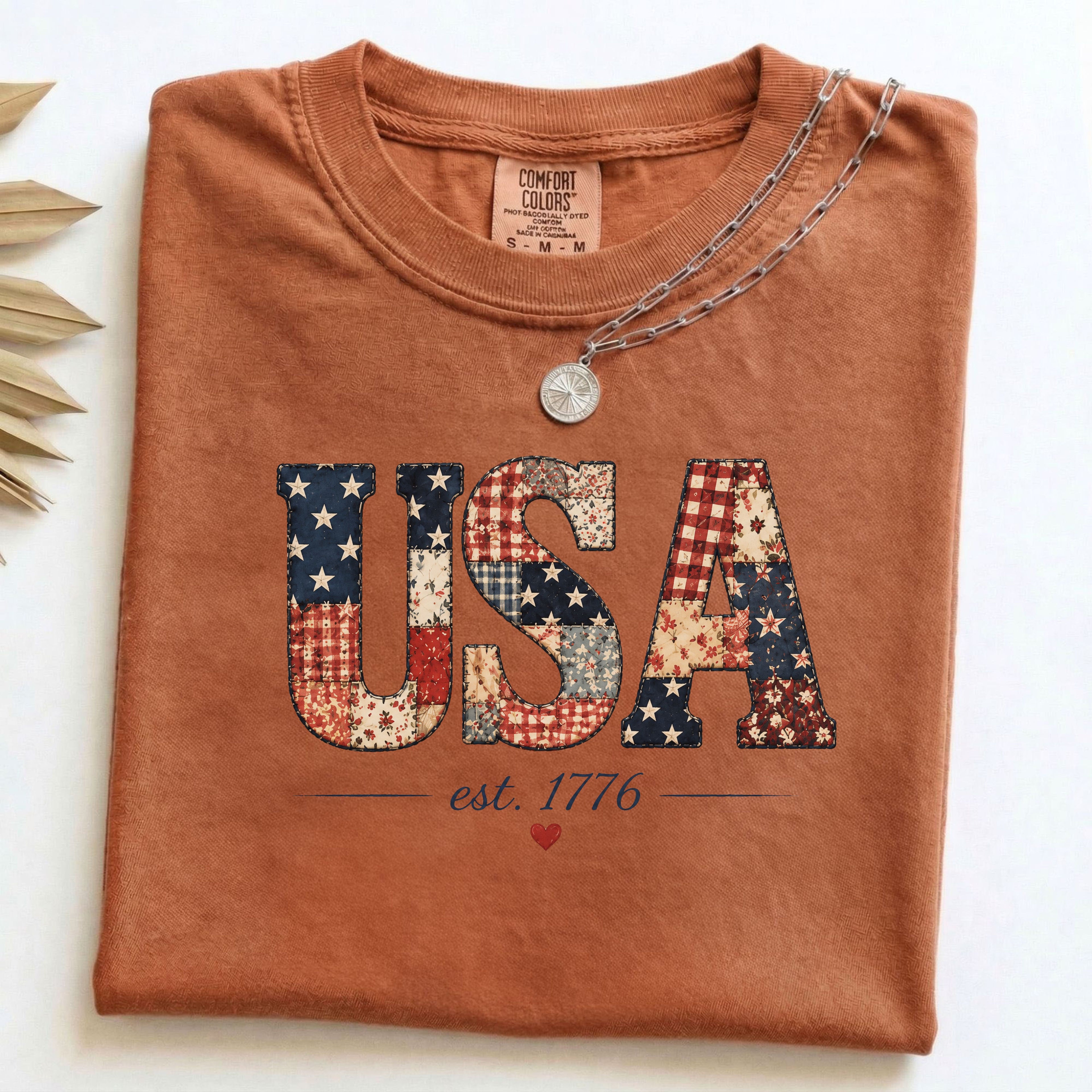 Comfort Colors  USA est. 1776 Vintage Flag Graphic