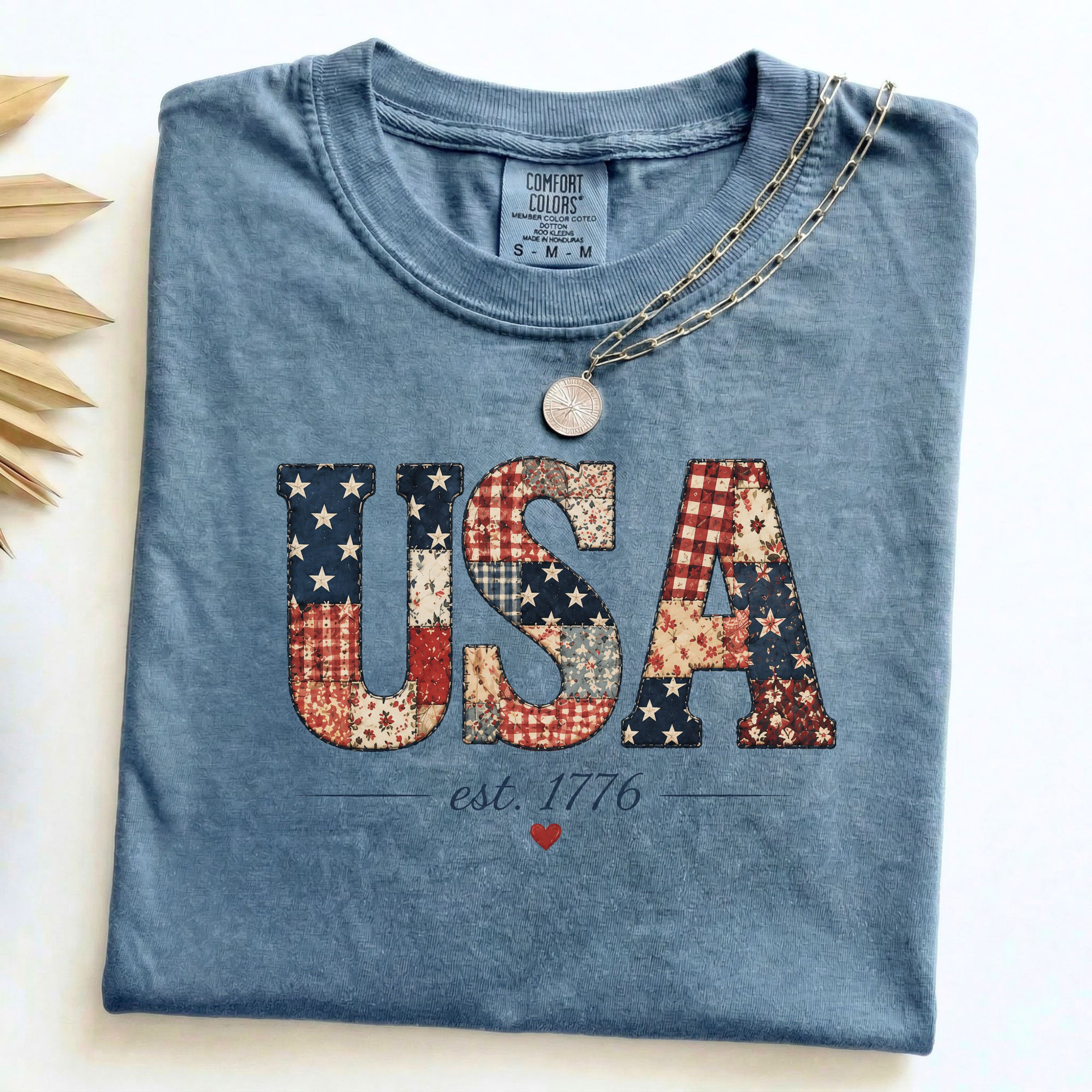 Comfort Colors  USA est. 1776 Vintage Flag Graphic