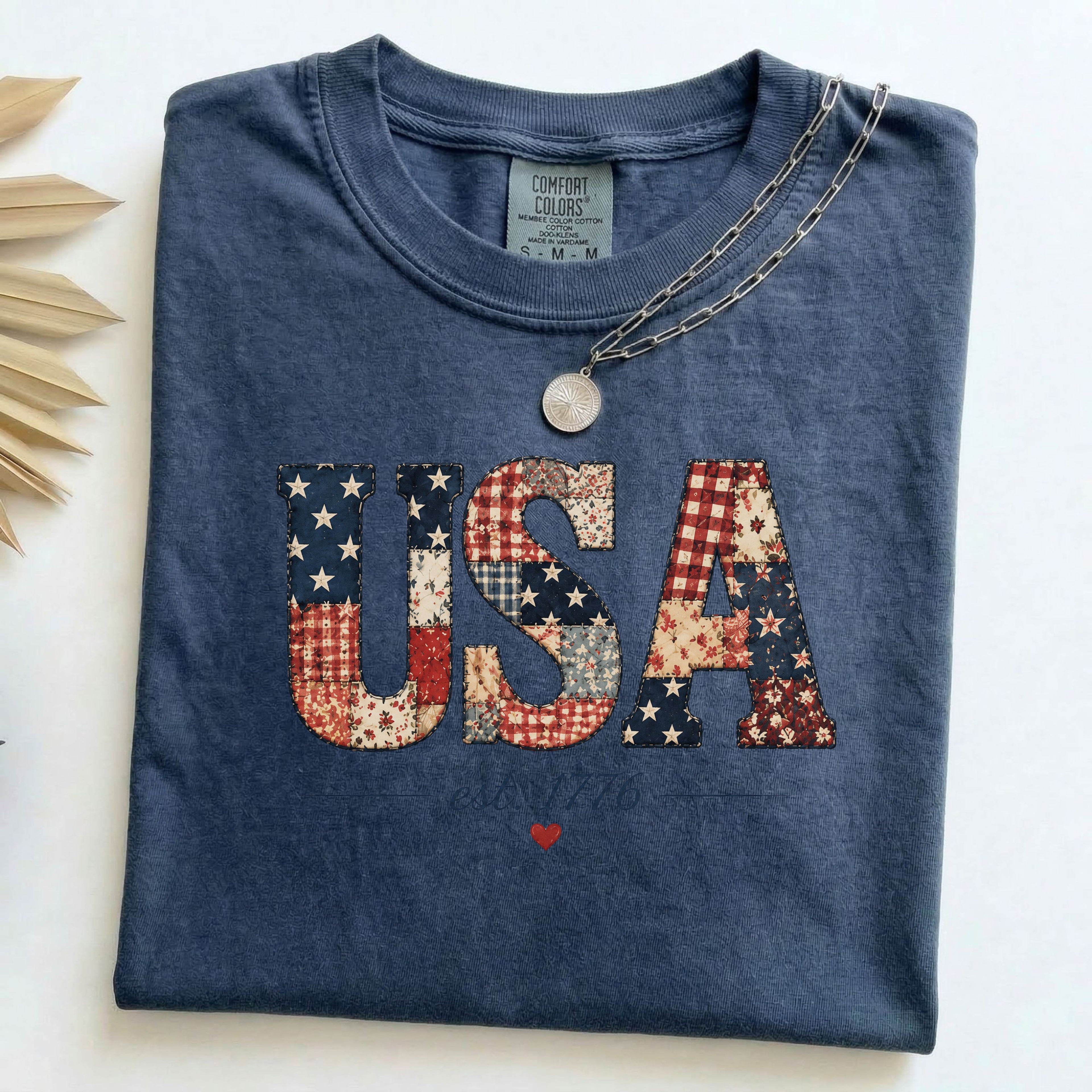Comfort Colors  USA est. 1776 Vintage Flag Graphic