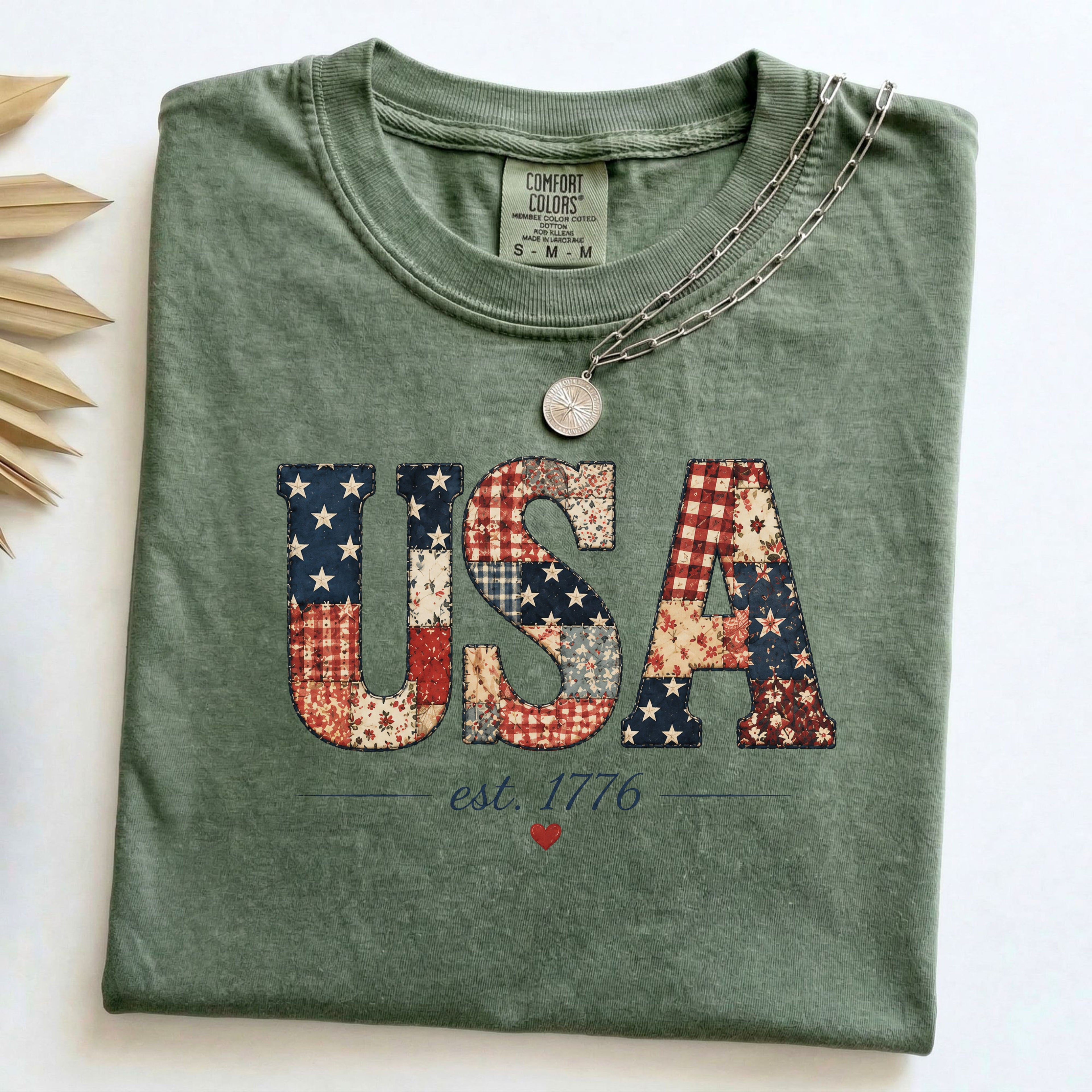 Comfort Colors  USA est. 1776 Vintage Flag Graphic